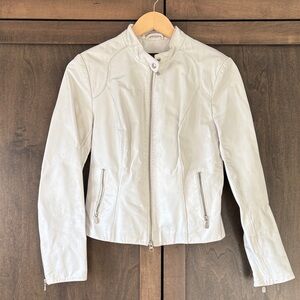 Danier Off-White Leather Jacket